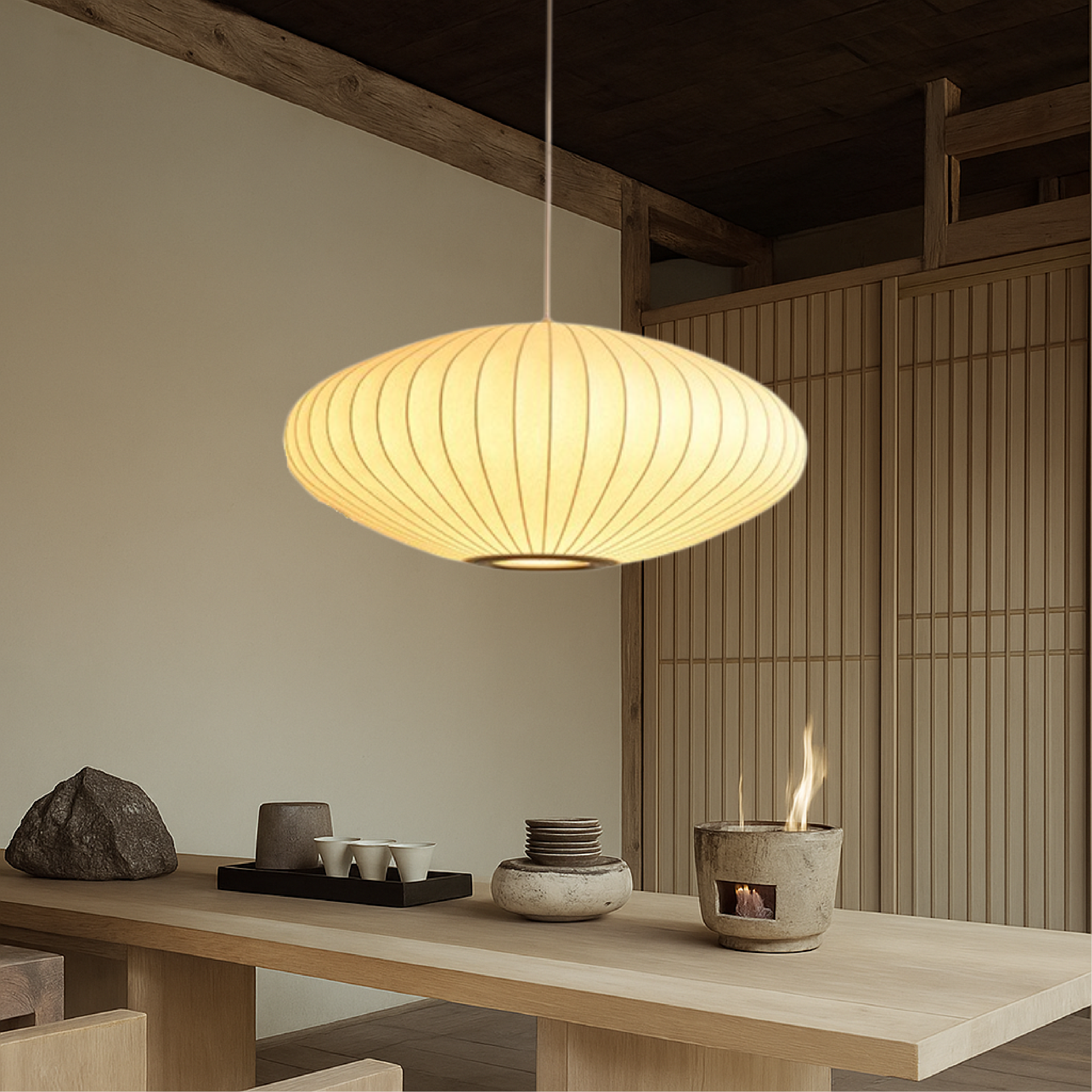 Luminth | Modern Italian Style Silk Pendant Lamp 1