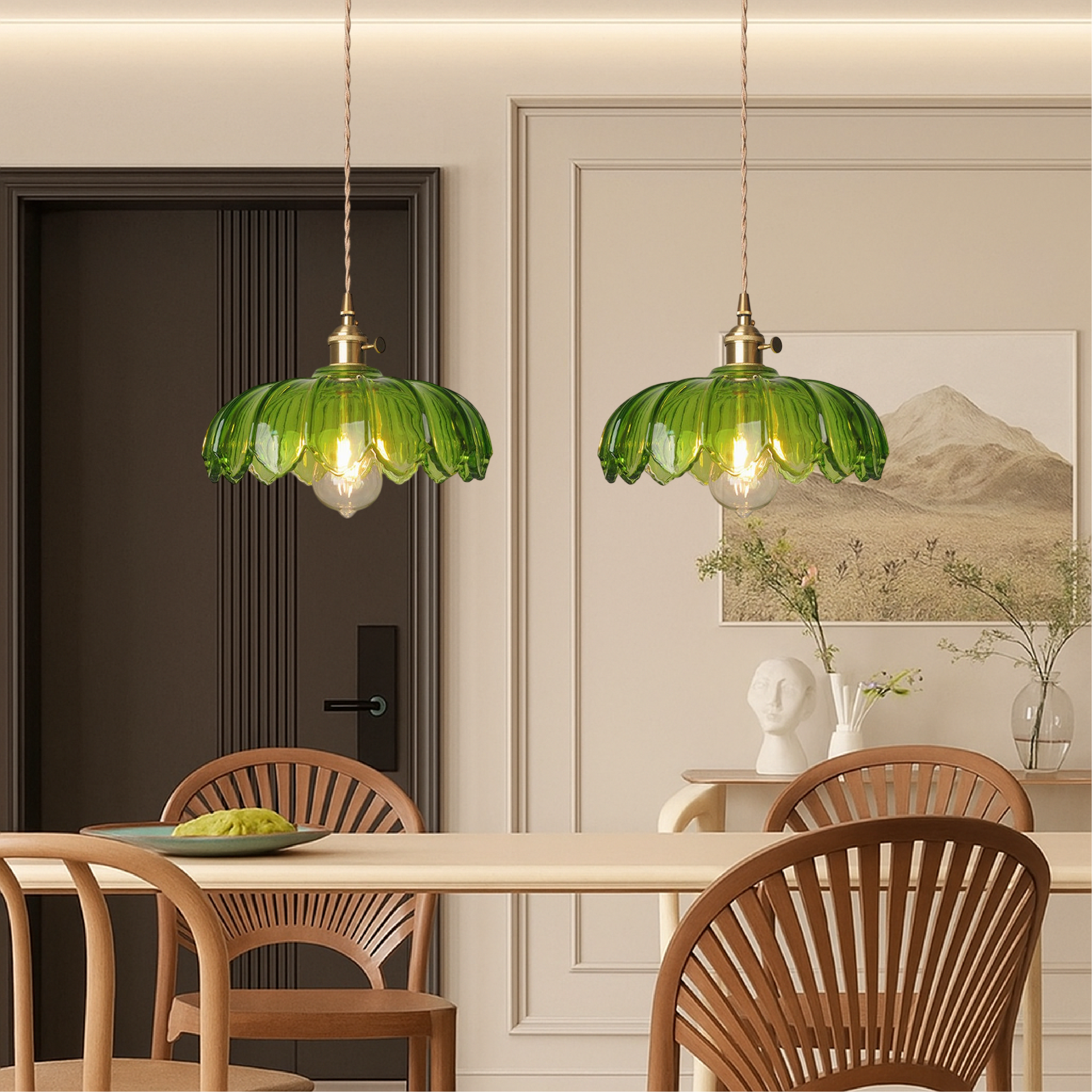 Lumoro | Elegant Glass Flower Pendant Lamp 2