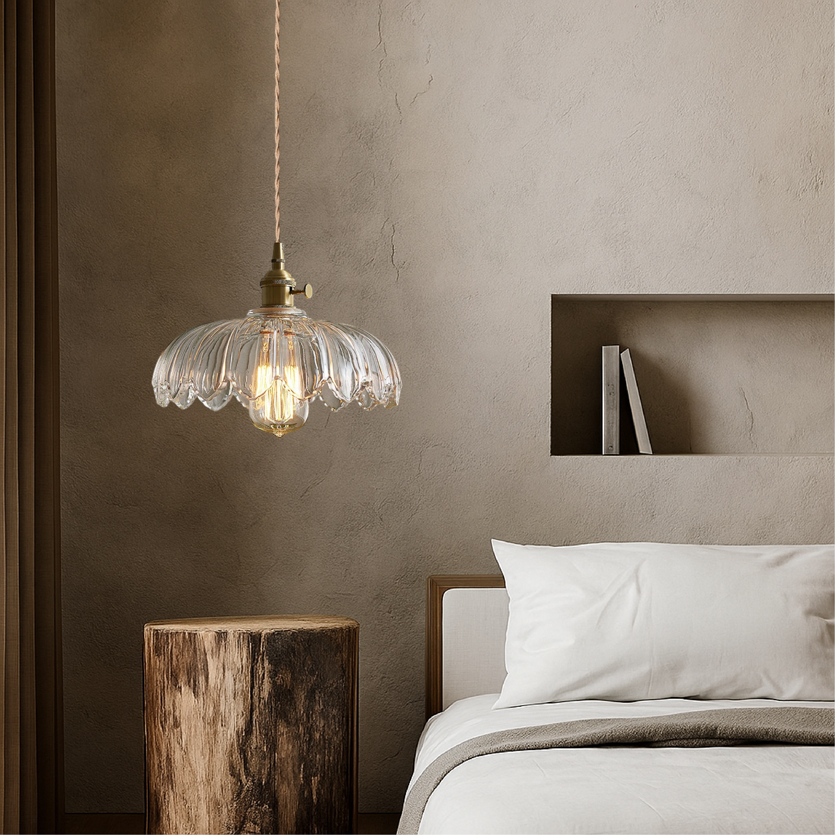 Lumoro | Elegant Glass Flower Pendant Lamp 4