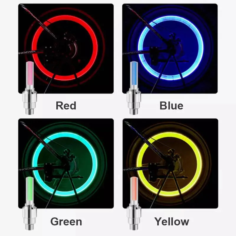 LumosGlow | Bright Motion-Activated Bicycle Valve LED Lights 1