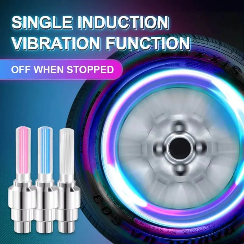 LumosGlow | Bright Motion-Activated Bicycle Valve LED Lights 4