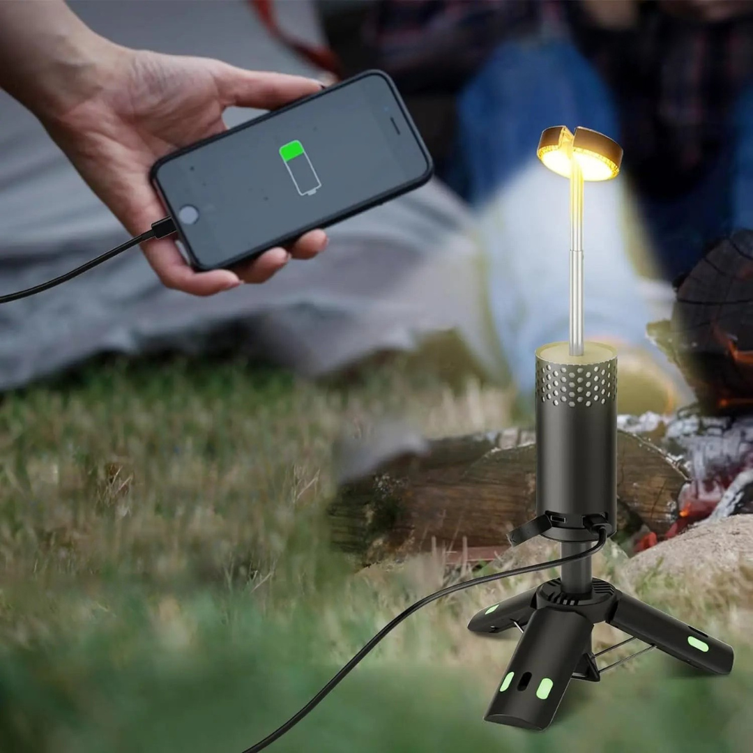 LumosGlow | Compact Rechargeable LED Camping Lantern with Magnetic Tripod 5