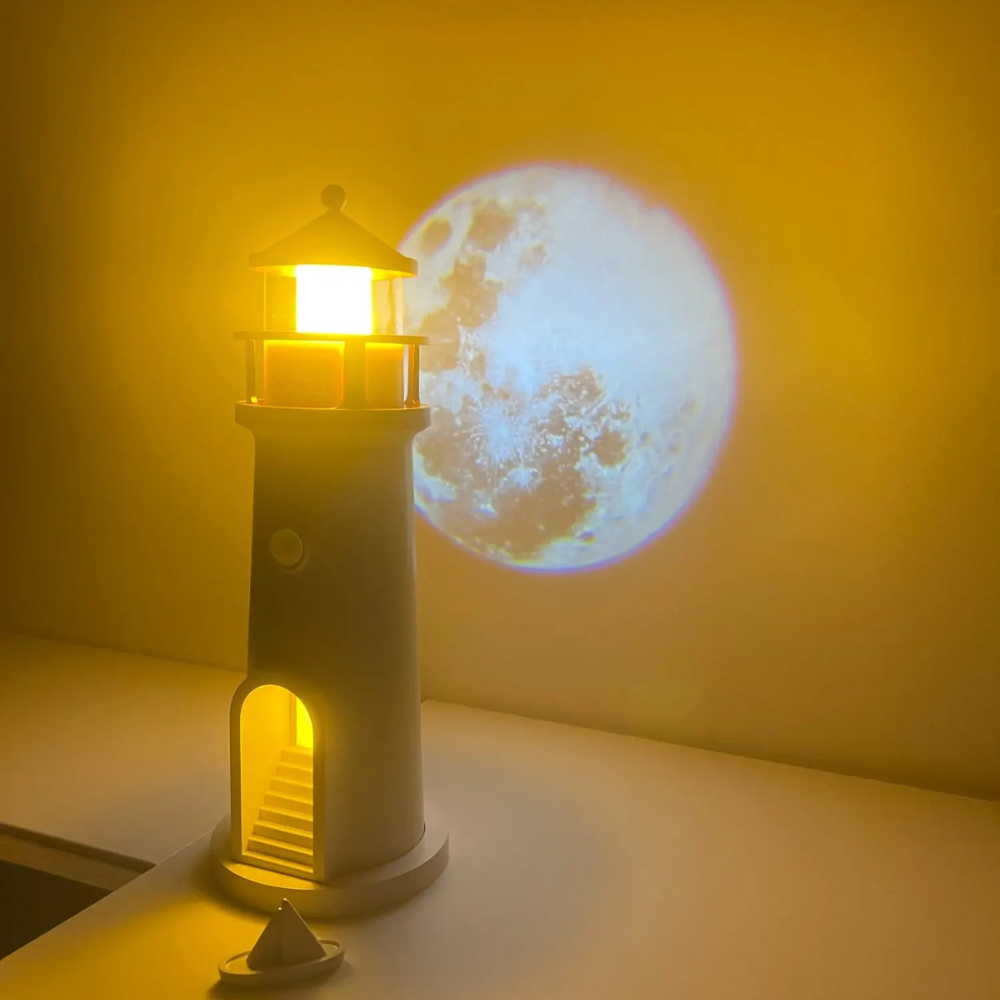 LunaBeam | Moon Lamp Lighthouse Night Light for Bedroom Decoration 6