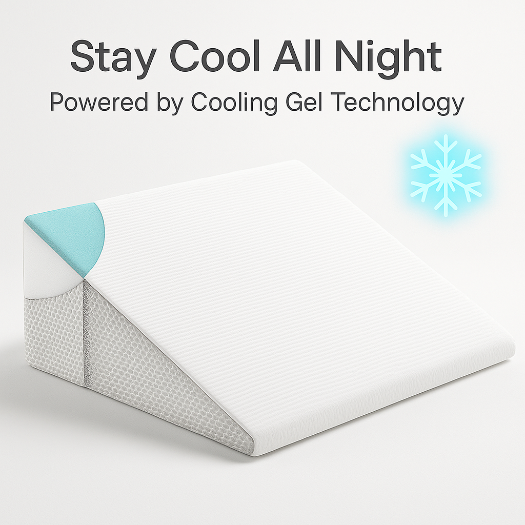 Lunaria | Comfortable Gel Memory Foam Wedge Pillow for Acid Reflux Relief 6