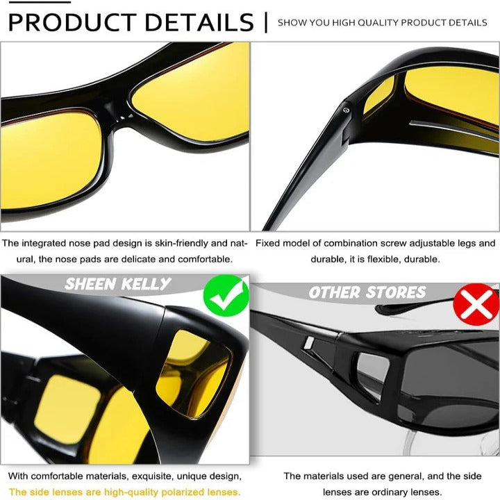 LunarisGlow | Anti Glare Night Driving Glasses with UV400 Protection 3
