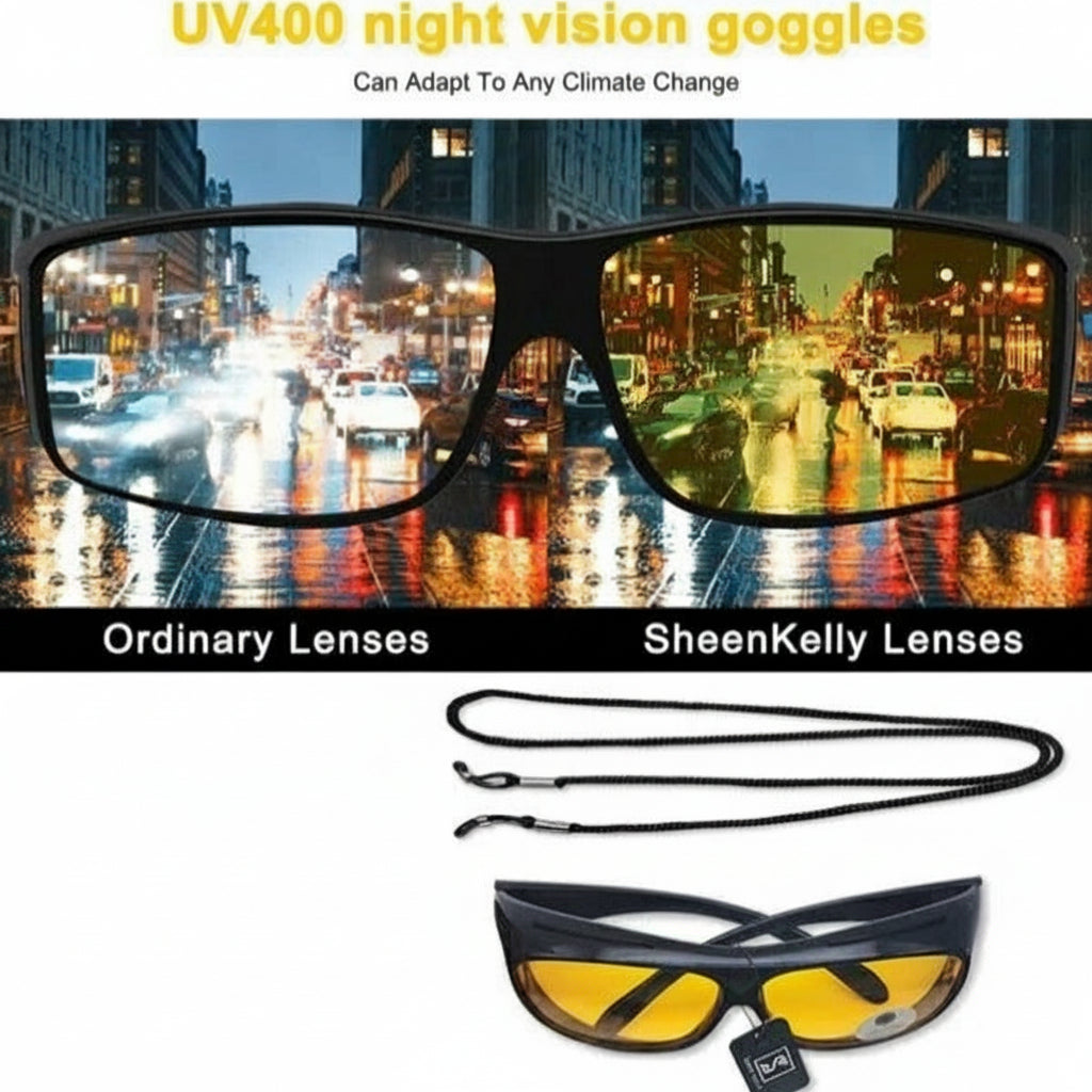 LunarisGlow | Anti Glare Night Driving Glasses with UV400 Protection 4
