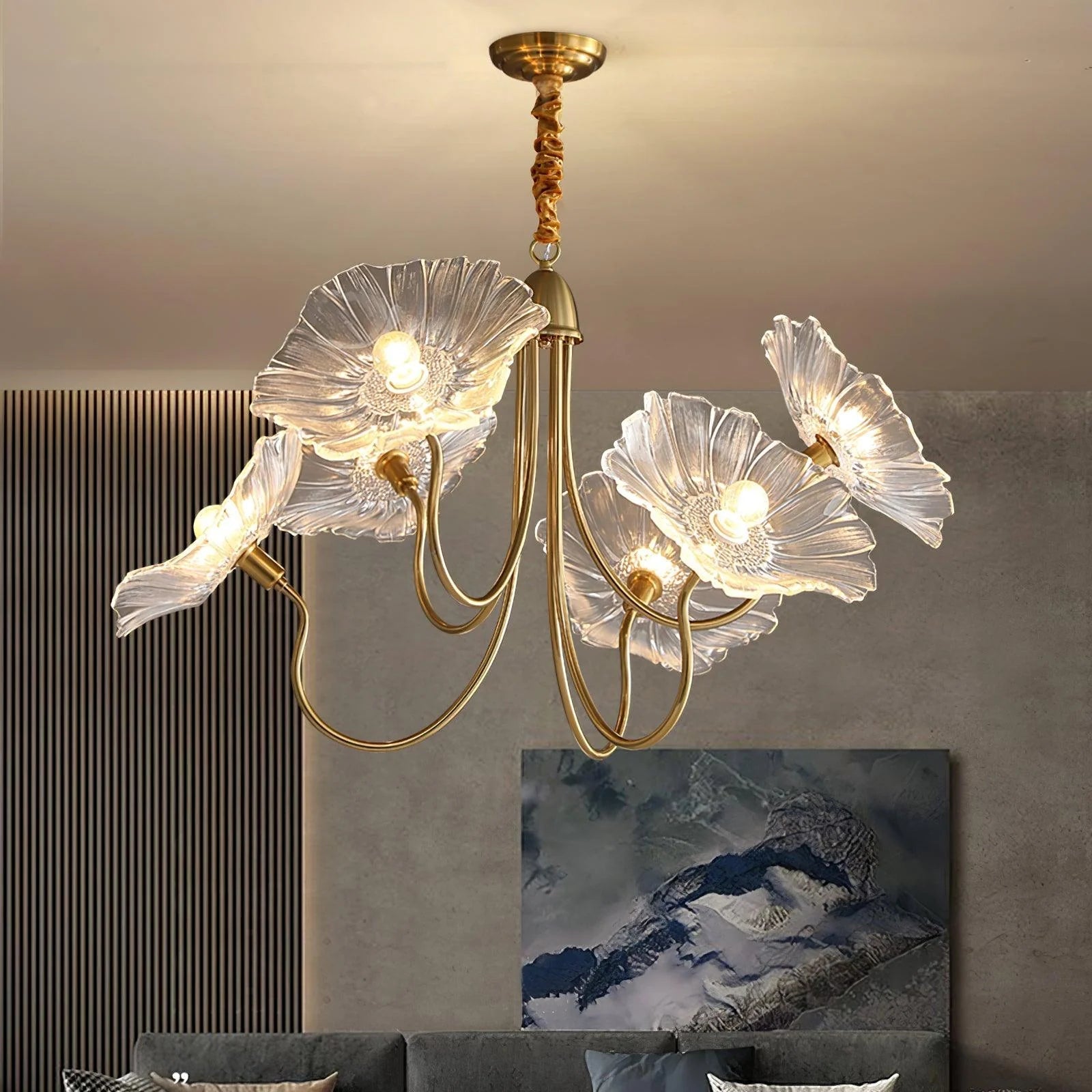 Lunaro | Elegant Lotus Leaf Chandelier 1