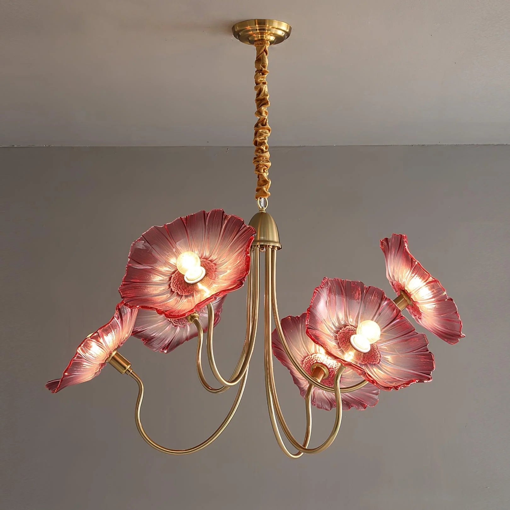 Lunaro | Elegant Lotus Leaf Chandelier 6