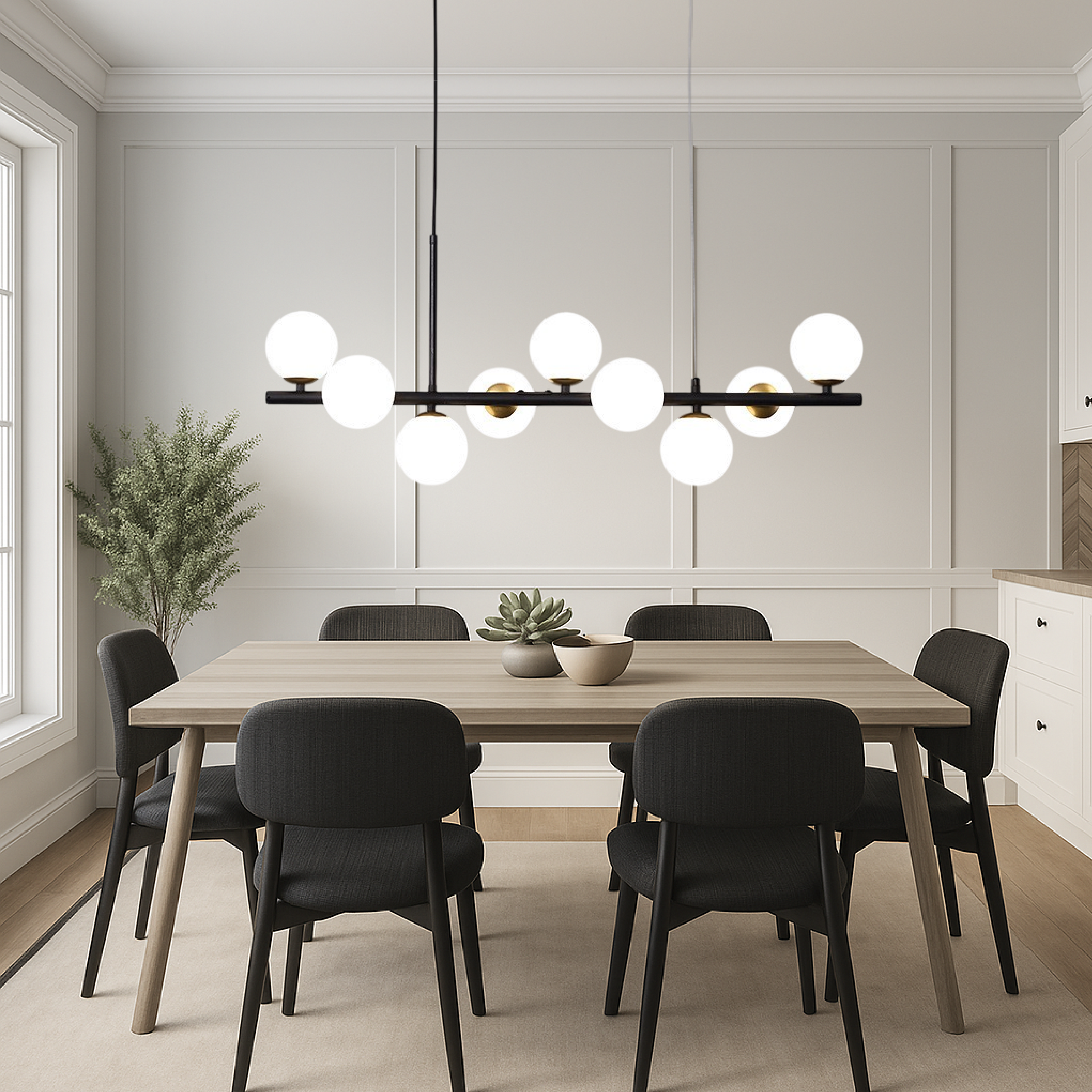 Lunivo | Dining Room Black Pendant Lamp 1