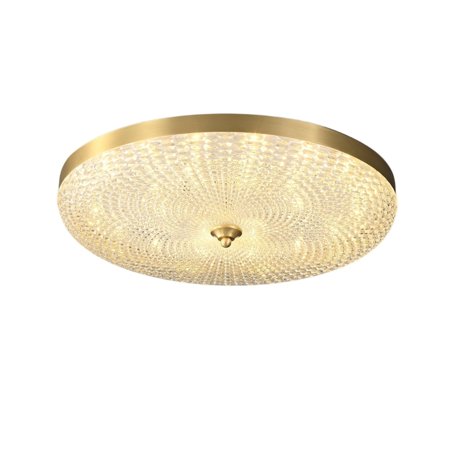 LustraStone | Elegant Brass Acrylic Flush Ceiling Light Fixture 1