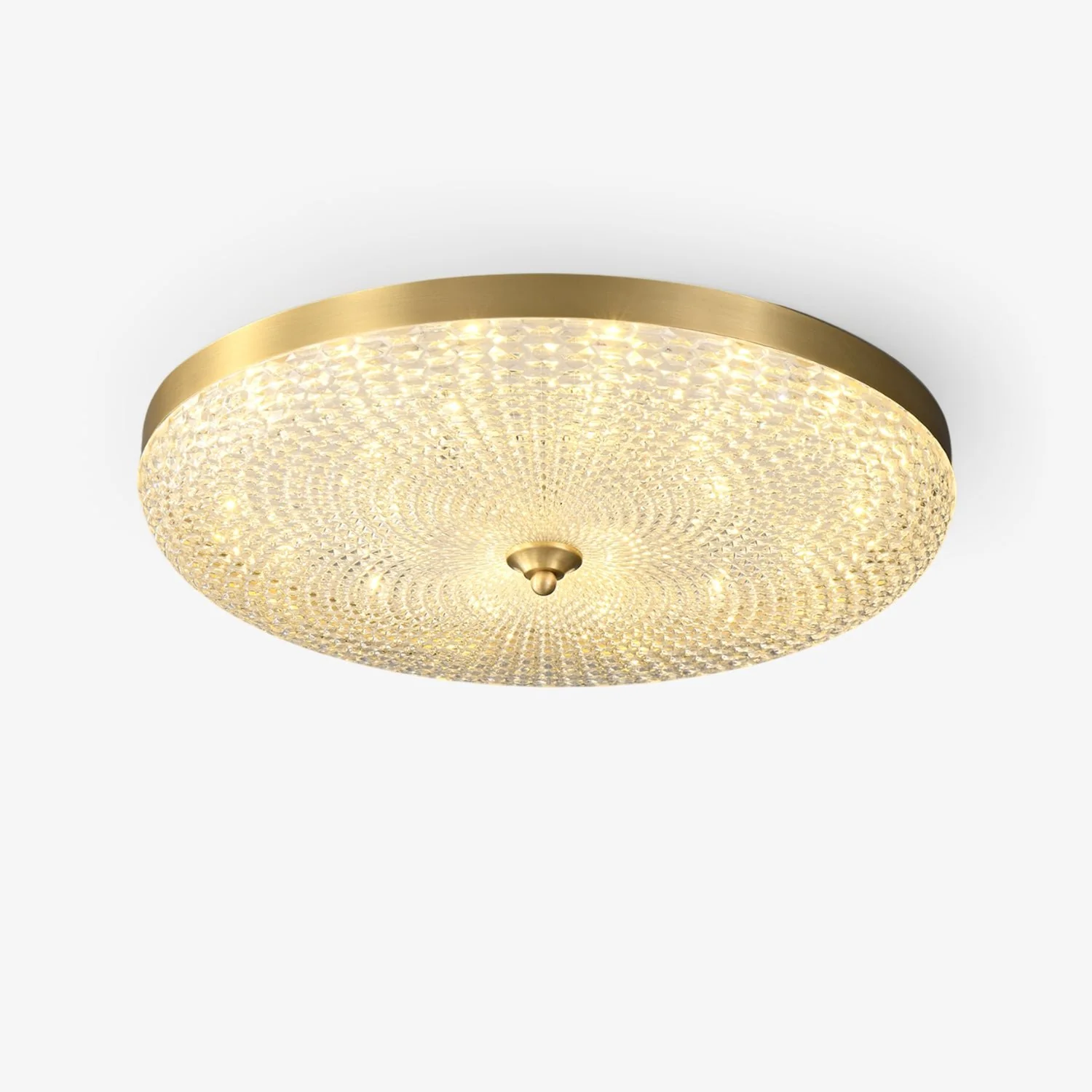 LustraStone | Elegant Brass Acrylic Flush Ceiling Light Fixture 2