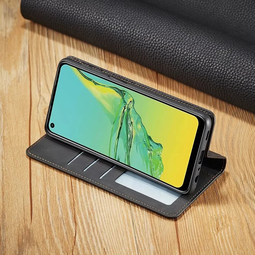 LuxArmor | Magnetic Leather Wallet Case for Smartphones 2