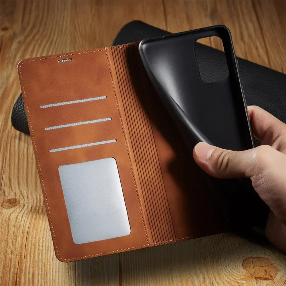LuxArmor | Magnetic Leather Wallet Case for Smartphones 3