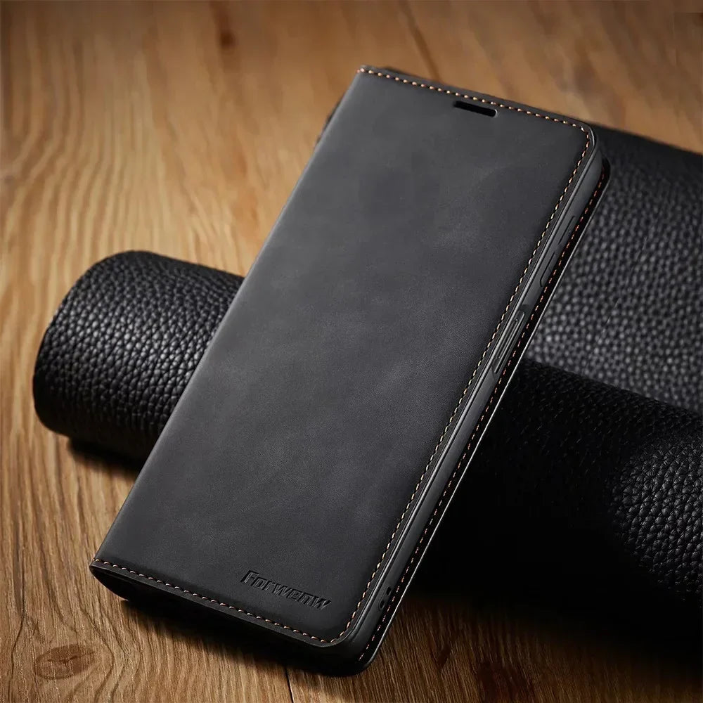 LuxArmor | Magnetic Leather Wallet Case for Smartphones 6