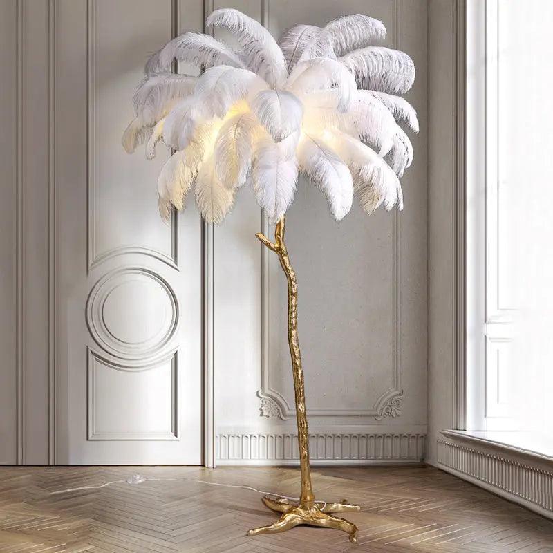 LuxeOstral - Nordic Ostrich Feather Floor Light 2