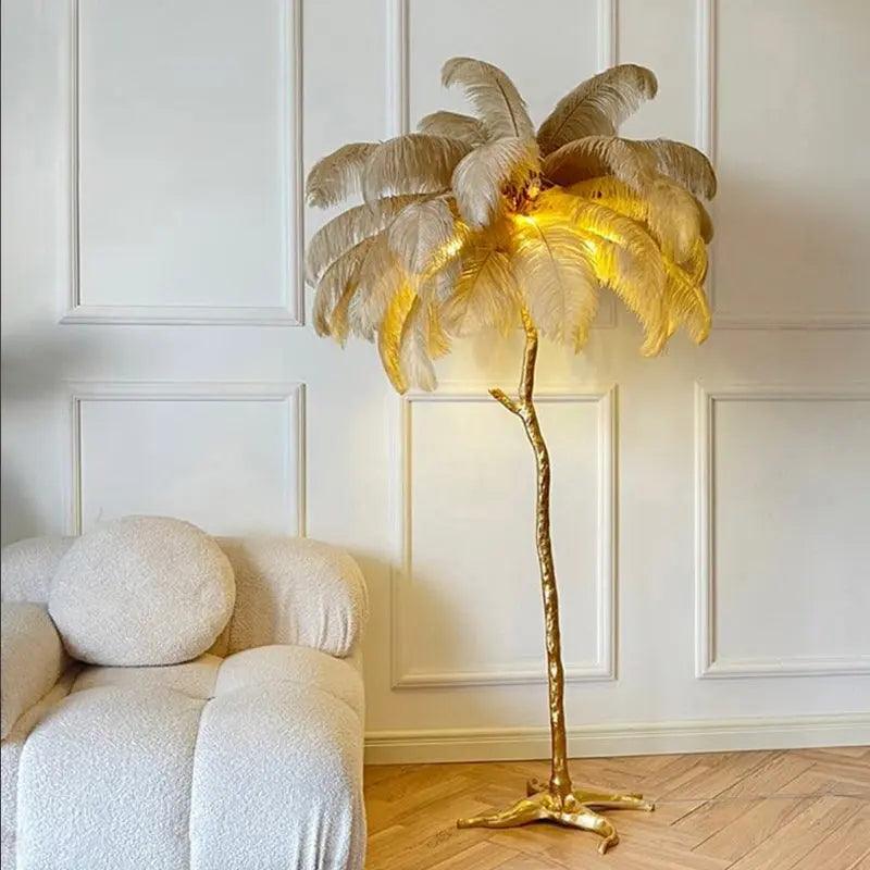 LuxeOstral - Nordic Ostrich Feather Floor Light 3