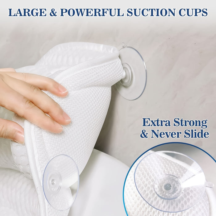 LuxeRest | Soft Mesh Spa Bath Pillow for Neck &amp; Back Relaxation 6