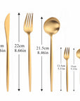 LuxeSteel | Elegant Modern Minimalist Cutlery Set in Timeless Colors 0