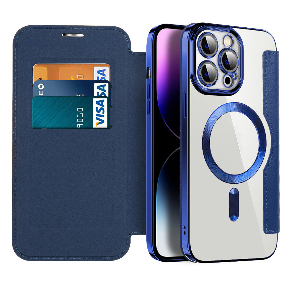 LuxiCase | Sleek Elegant Magnetic Leather Flip Phone Case for iPhone 11-14 0