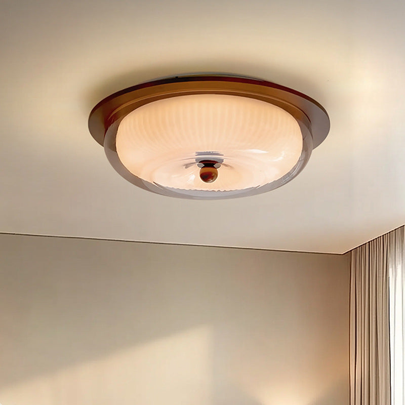 Luxina | Minimalist Ceiling Lamp Made with Glass and Wood 0