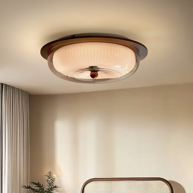Luxina | Minimalist Ceiling Lamp Made with Glass and Wood 1