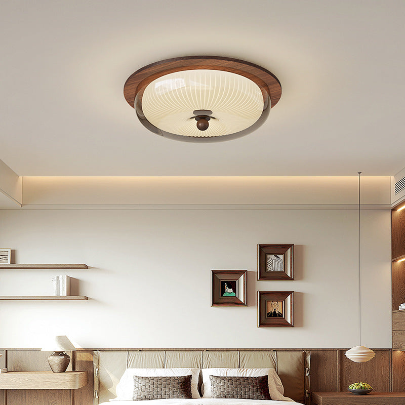 Luxina | Minimalist Ceiling Lamp Made with Glass and Wood 2