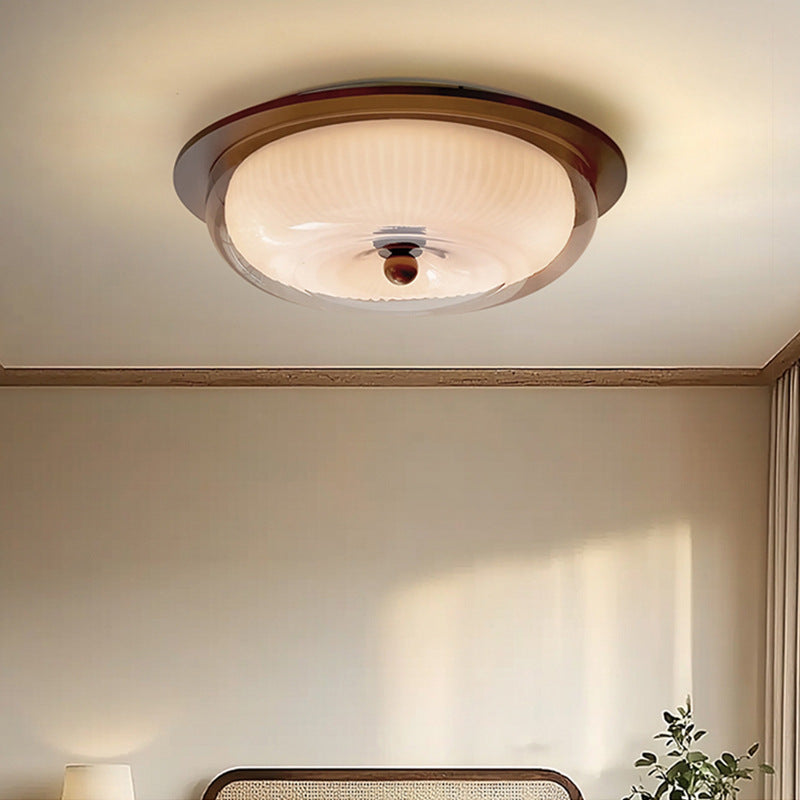 Luxina | Minimalist Ceiling Lamp Made with Glass and Wood 3