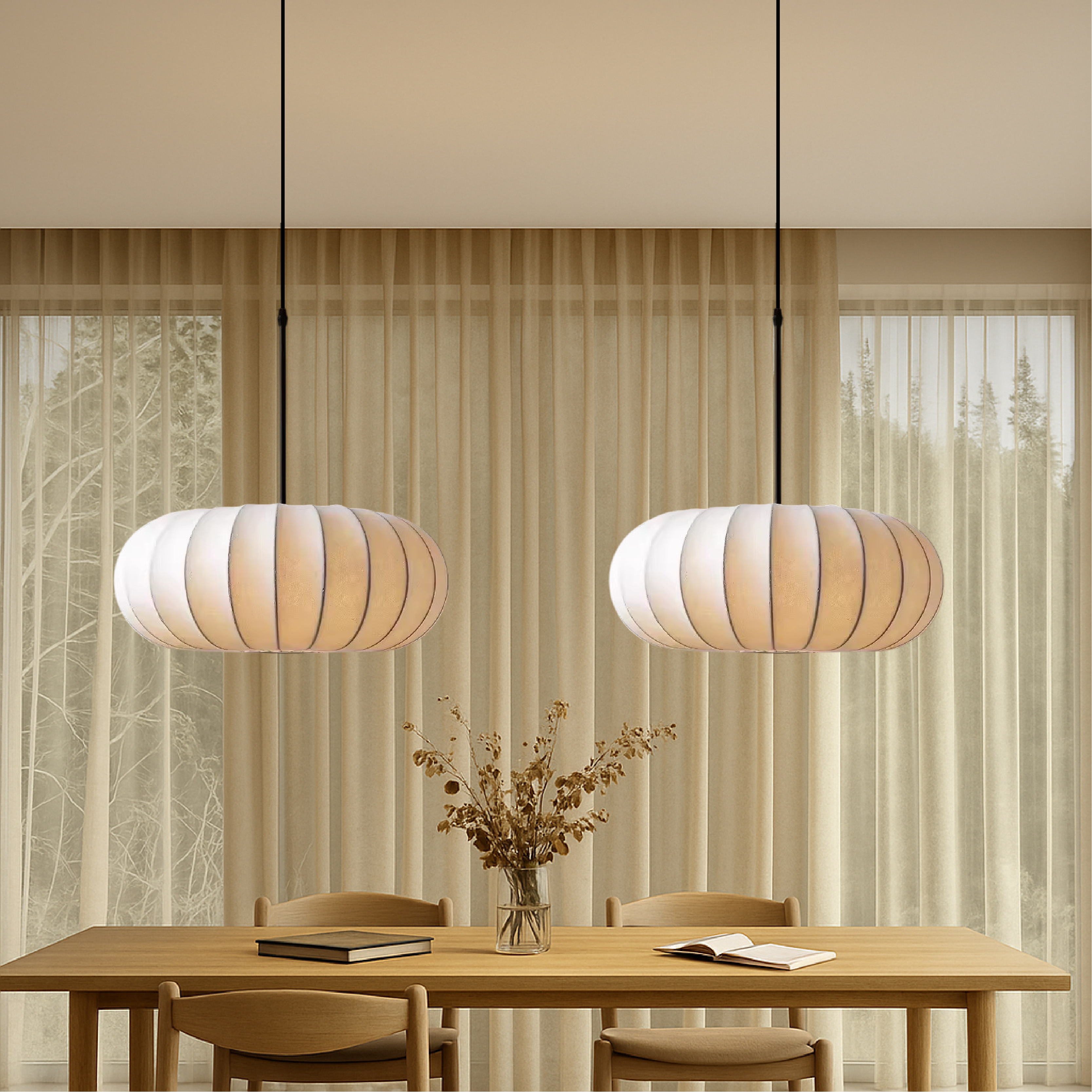 Luxona | Modern Elegance Silk Hanging Lamp 5
