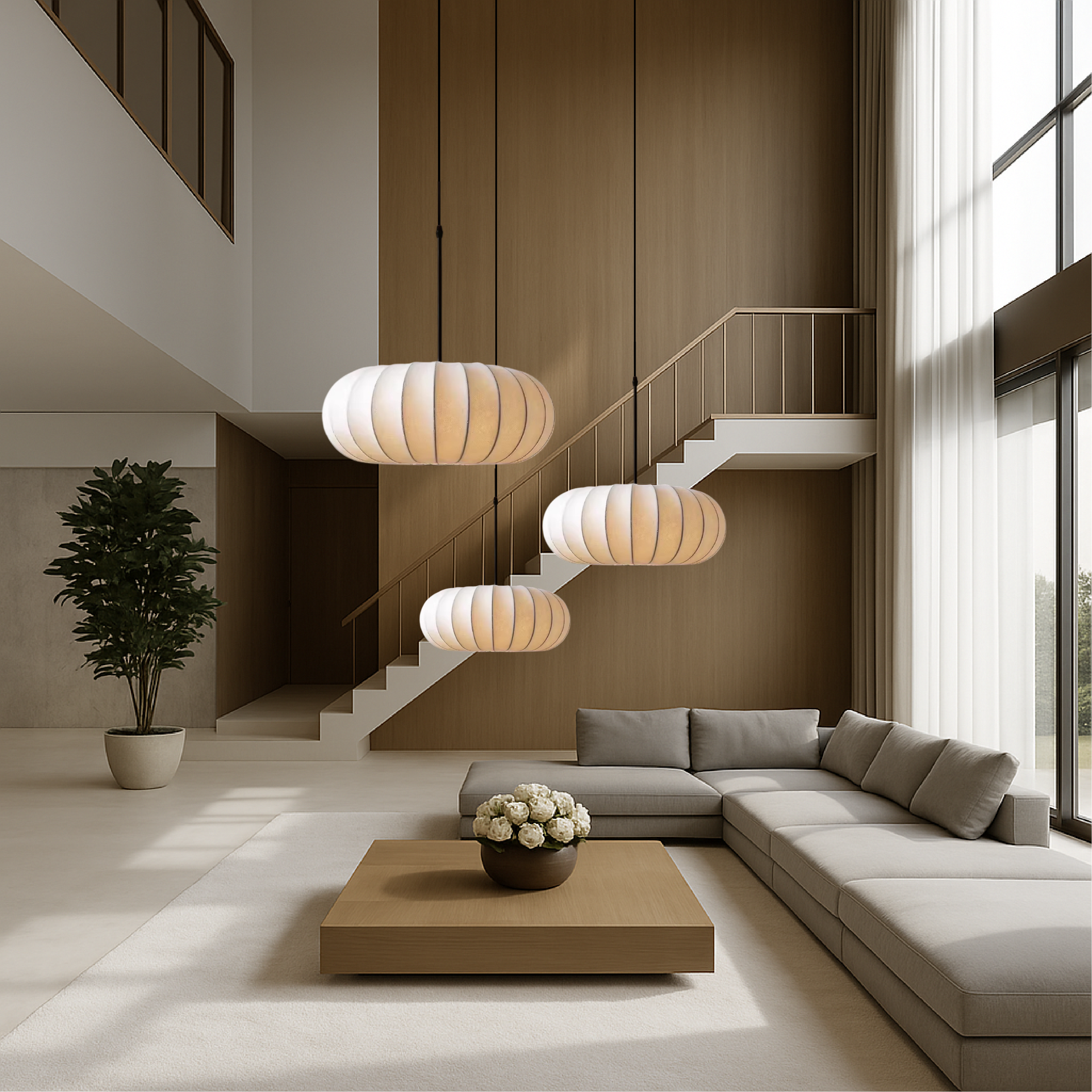 Luxona | Modern Elegance Silk Hanging Lamp 7