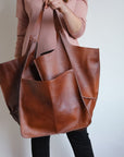 LuxuraLeather | Elegant Versatile Oversized Weekender Handbag 11