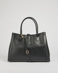 Luxury Black Brushed Leather Handbag for Women – Elegant Genuine Leather Tote for Everyday and Office Use 3