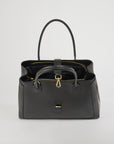 Luxury Black Brushed Leather Handbag for Women – Elegant Genuine Leather Tote for Everyday and Office Use 6