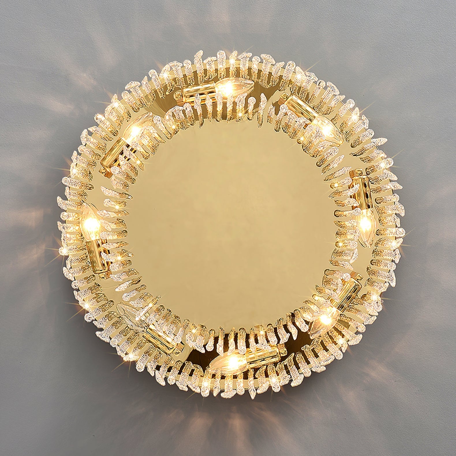 Luxury Flush Mount Ceiling Light Fixture with Crystal and Stainless Steel Design for Modern and Classic Interiors 2