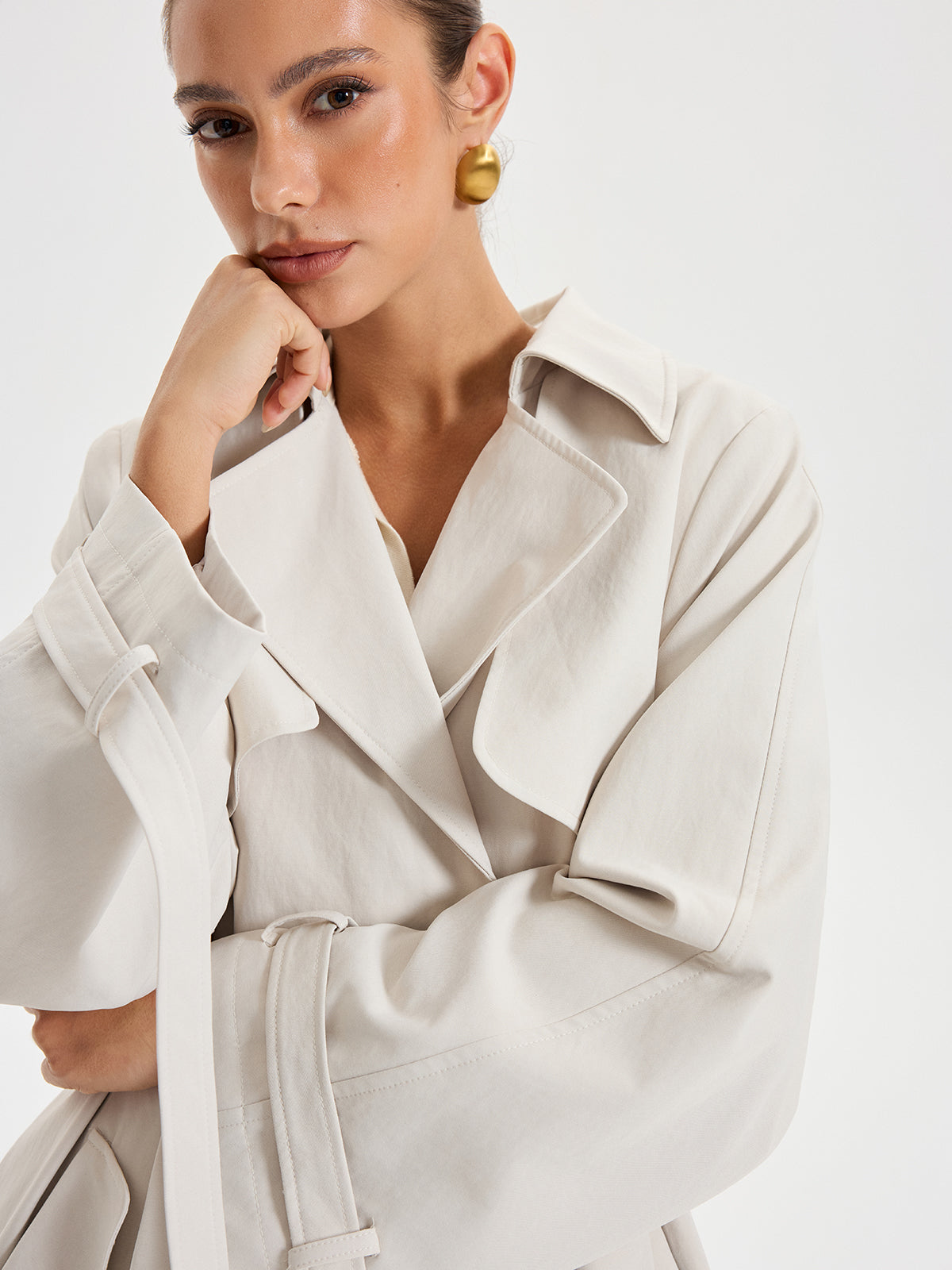 Lyanna | Belted Double-breasted Trench Coat 0