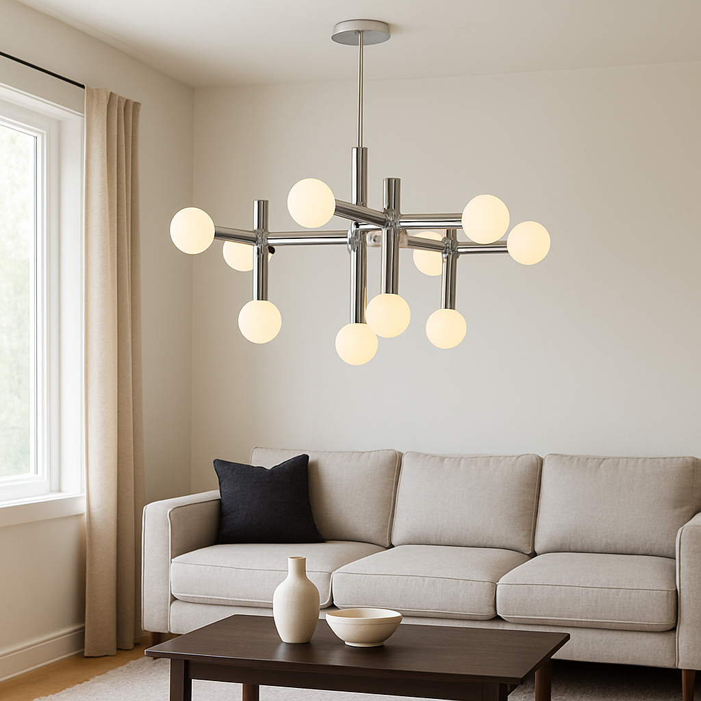 Lysiq | Artistic Metal Bauhaus Chandelier for Aesthetic Interiors 1