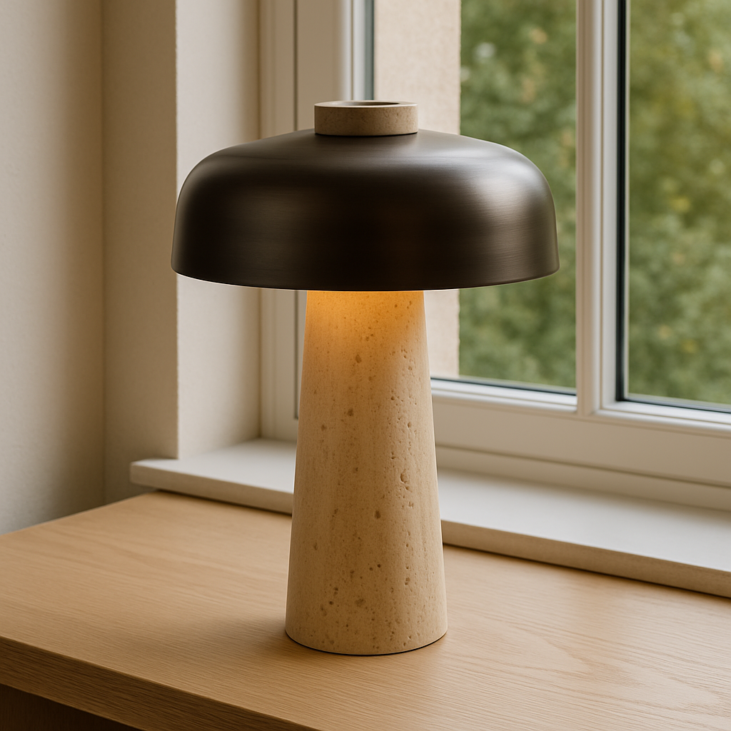 Lytian | Elegant Travertine Style Table Lamp 0