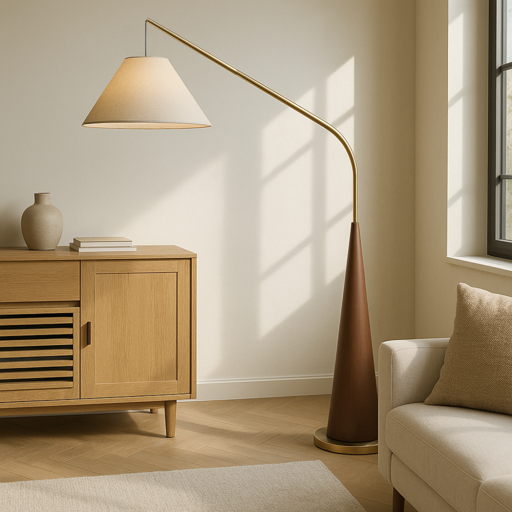 Lytor | Vintage Classic Wooden Arc Lamp 0