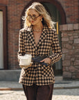 Macie | Houndstooth Belted Blazer 1