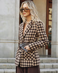 Macie | Houndstooth Belted Blazer 2
