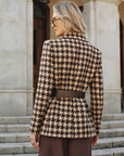Macie | Houndstooth Belted Blazer 5