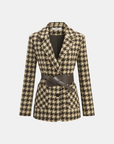 Macie | Houndstooth Belted Blazer 7