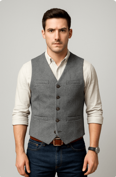 Madison | Sleek Tailored Sleeveless Blazer Vest 3