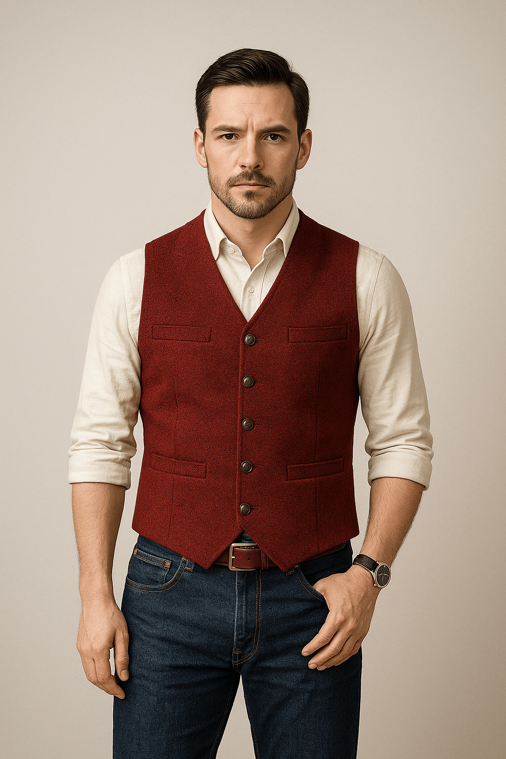 Madison | Sleek Tailored Sleeveless Blazer Vest 5