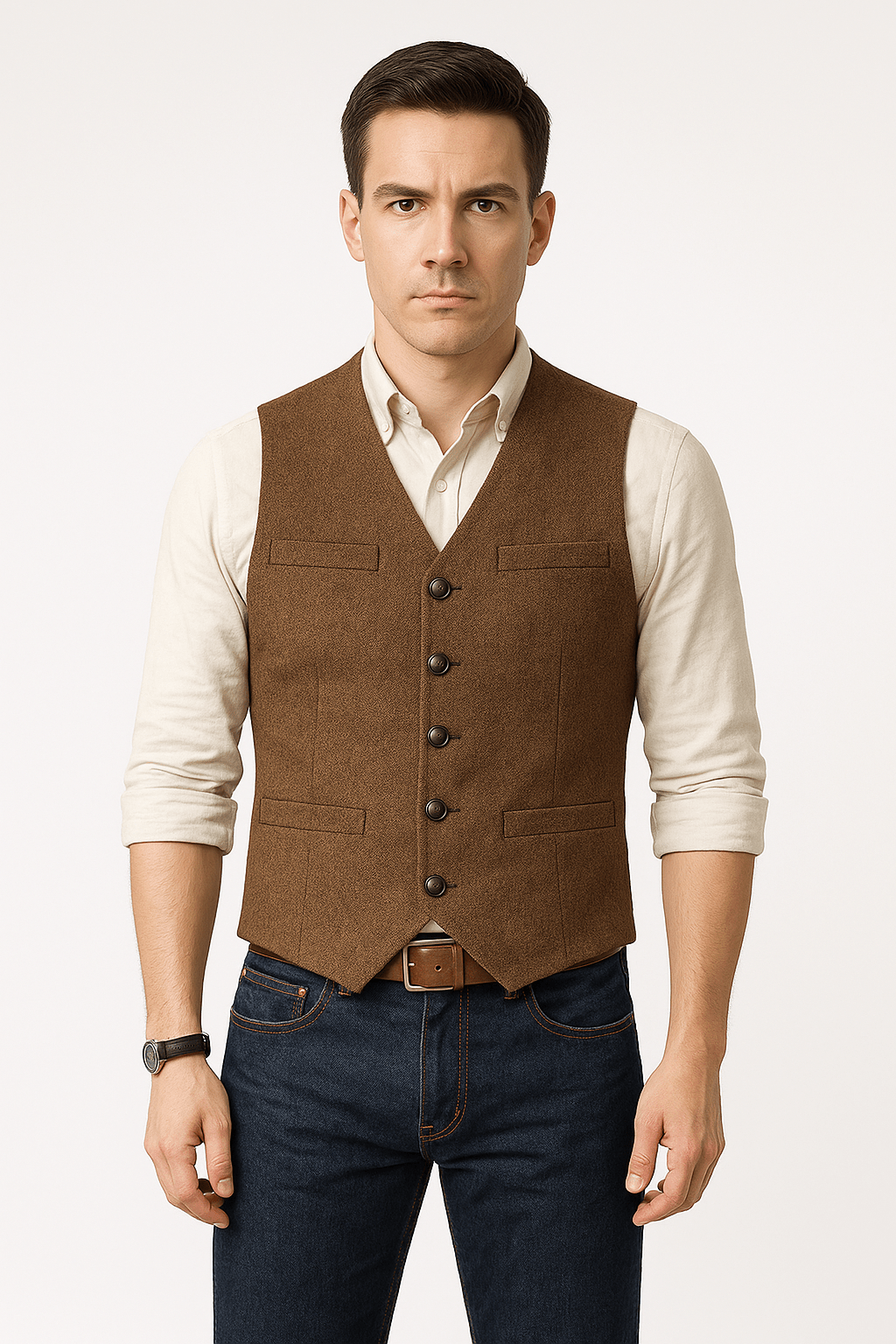 Madison | Sleek Tailored Sleeveless Blazer Vest 6