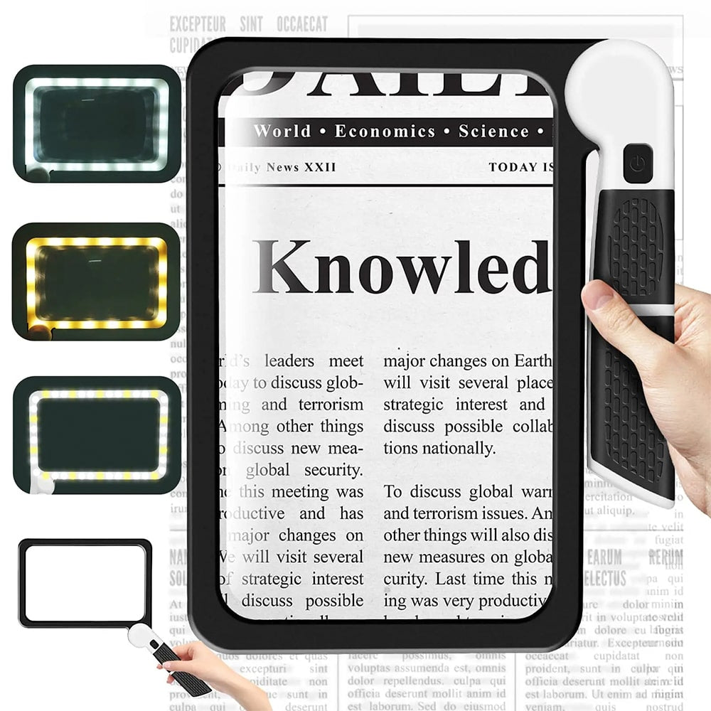 MagniView | LED Full-Page Magnifier with Bright 5X Zoom for Reading and Fine Detail Tasks 1
