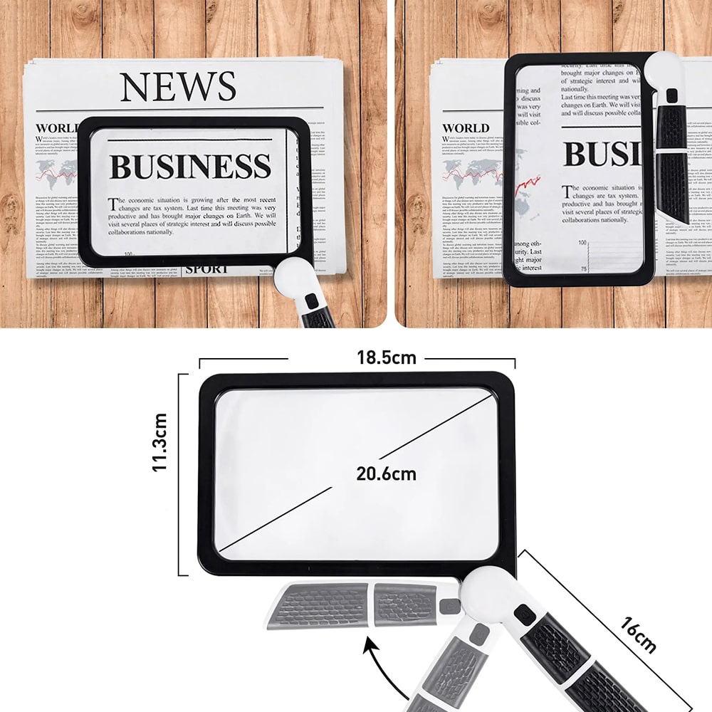 MagniView | LED Full-Page Magnifier with Bright 5X Zoom for Reading and Fine Detail Tasks 3