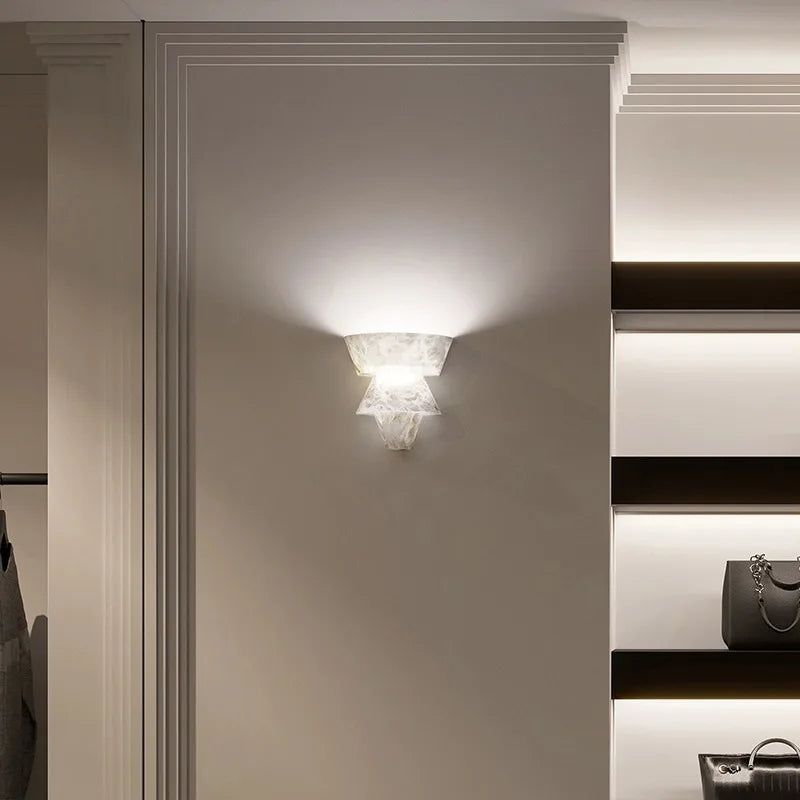 MarbleGlow | Elegant Minimalist Natural Stone Wall Sconce Lighting 3