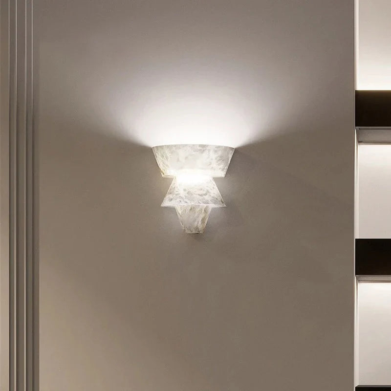MarbleGlow | Elegant Minimalist Natural Stone Wall Sconce Lighting 4