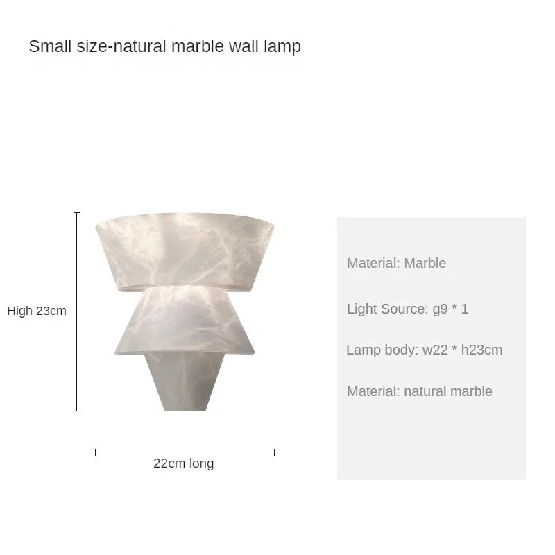 MarbleGlow | Elegant Minimalist Natural Stone Wall Sconce Lighting 7