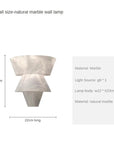 MarbleGlow | Elegant Minimalist Natural Stone Wall Sconce Lighting 7